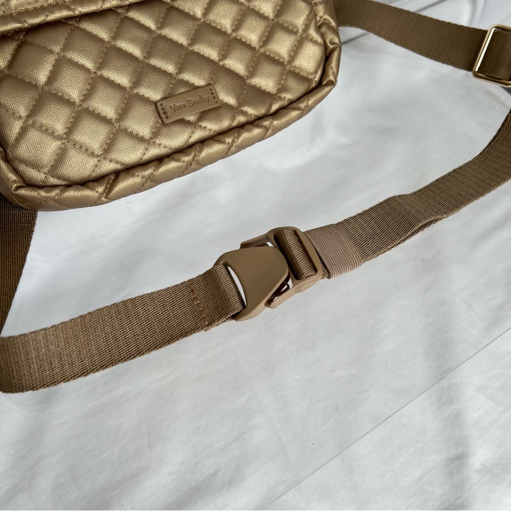 Vera Bradley Mini Belt Bag, Champagne Gold Pearl, NWT - Picture 9 of 12